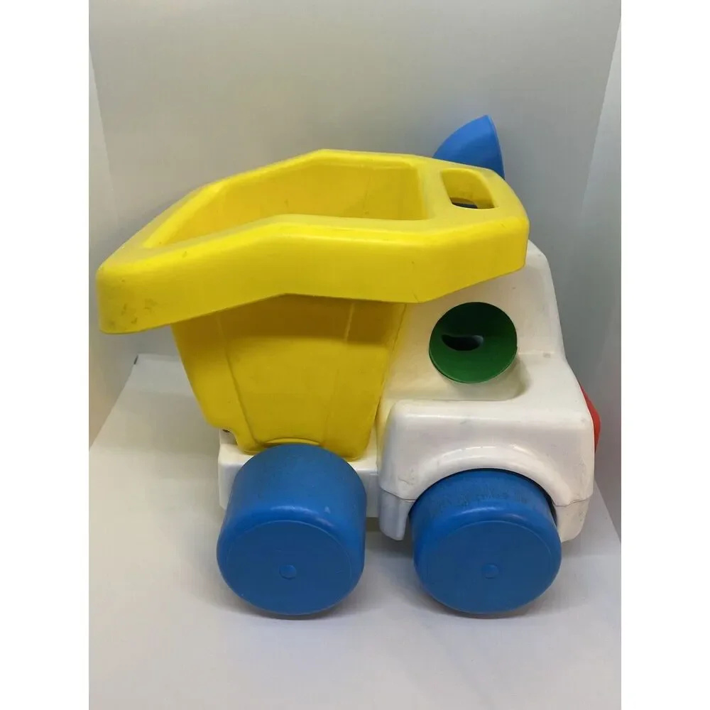 Playskool Toy Dump Truck Yellow Bed Kids Boys Girls Toddler Play vintage